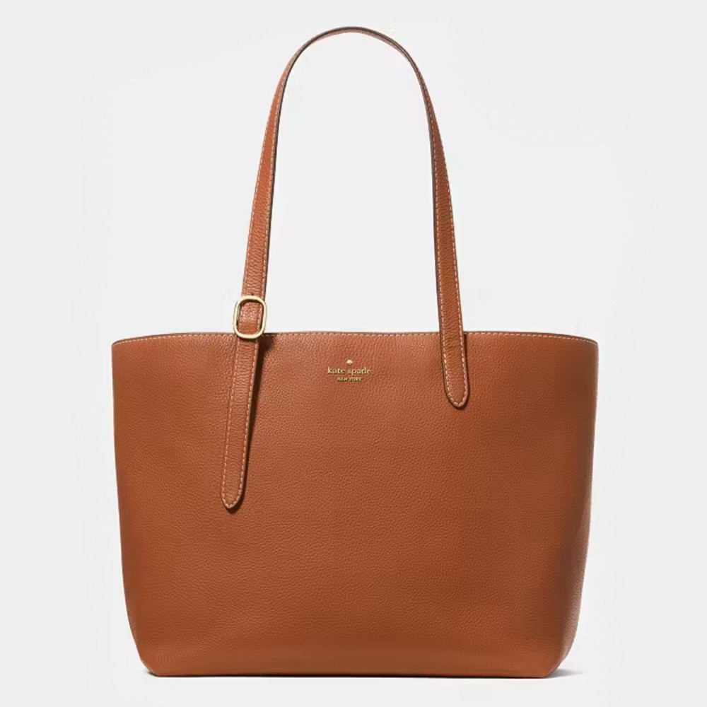 ♠️Kate Spade New York 454 Large Pebbled Leather Tote, Warm Gingerbread Brown NWT